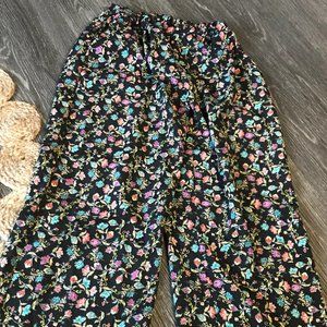Wide Leg Flower Pants